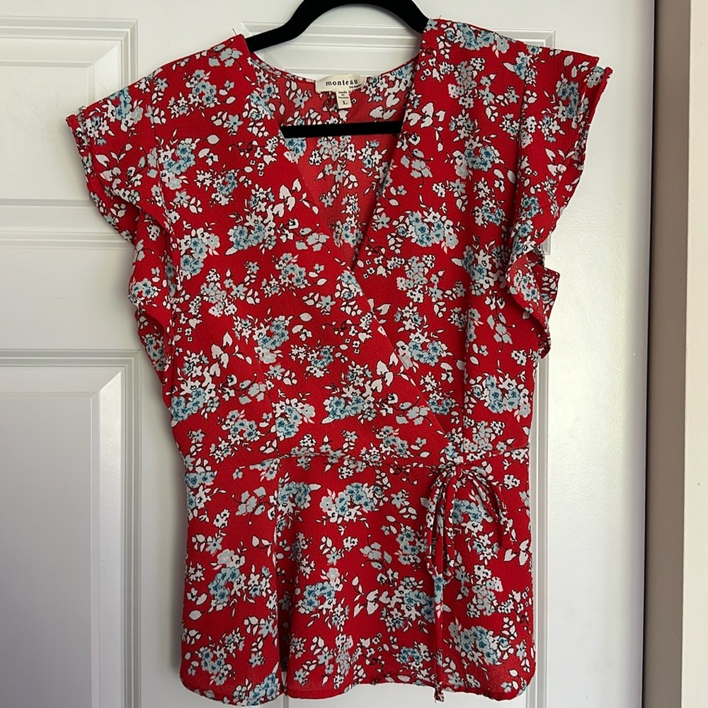 Monteau Los Angeles floral top - Size L